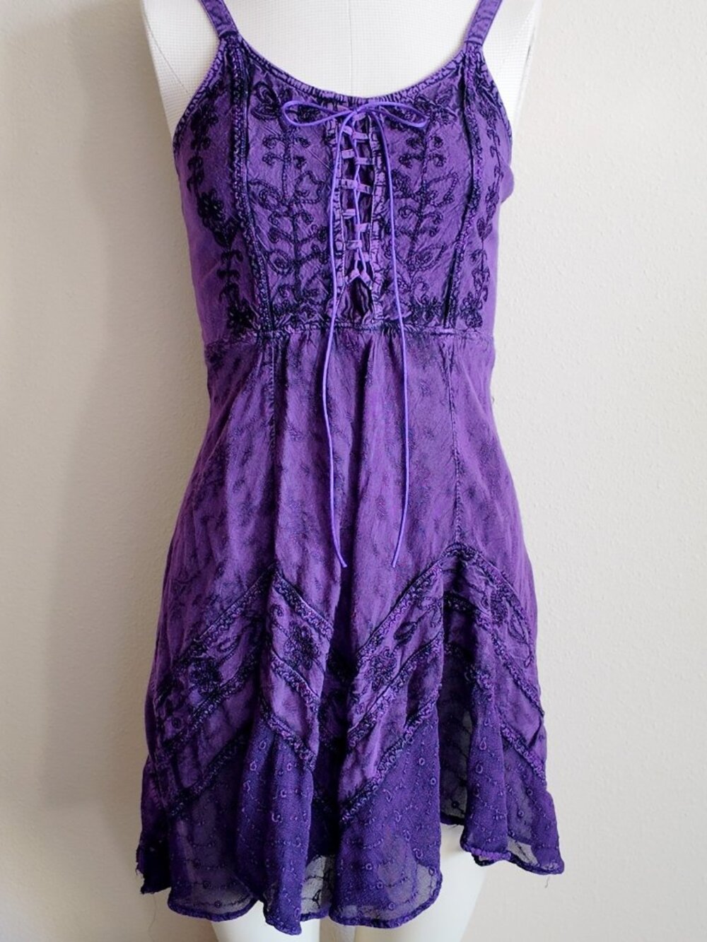 Vintage whimsygoth boho purple dress by choice size small